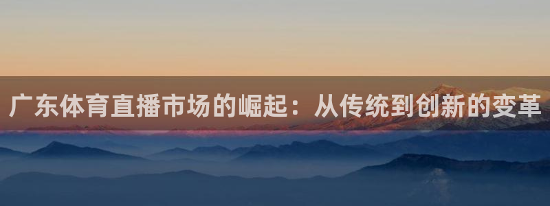 广东体育直播市场的崛起：从传统到创新的变革
